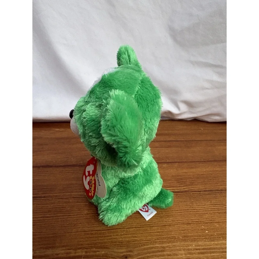Ty Beanie Boos Emerald Green Dog Plush Shamrock St Patrick's Day w/ Tag